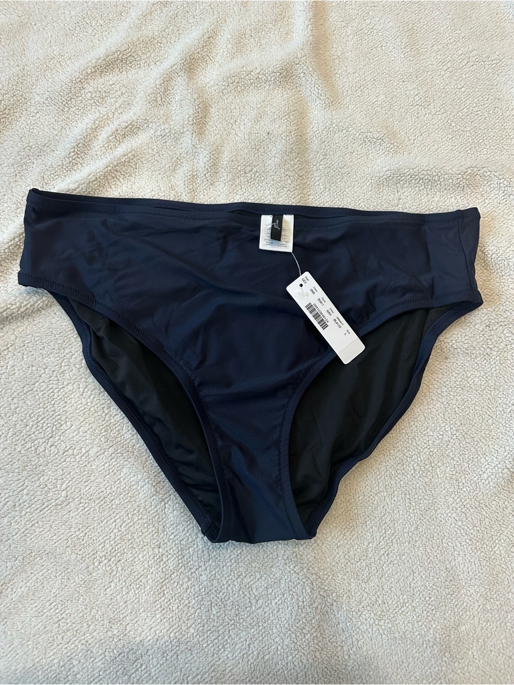 J.Crew Navy Classic Bikini Bottom Size Large NWT